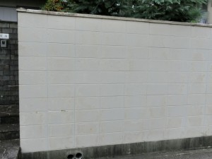 ブロック塀　塗装前