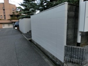 ブロック塀　塗装後